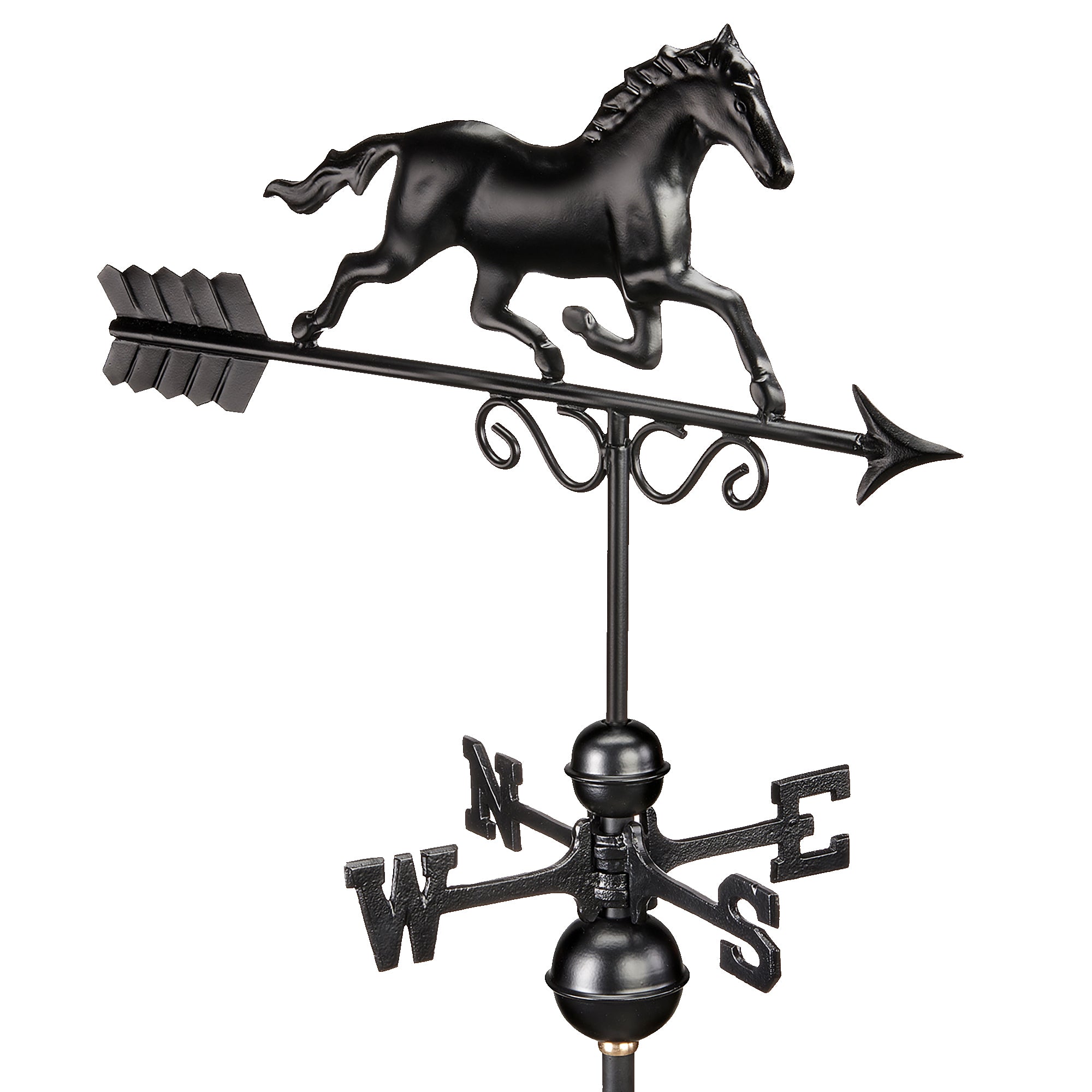 Galloping Horse Weathervane - Matte Black Copper