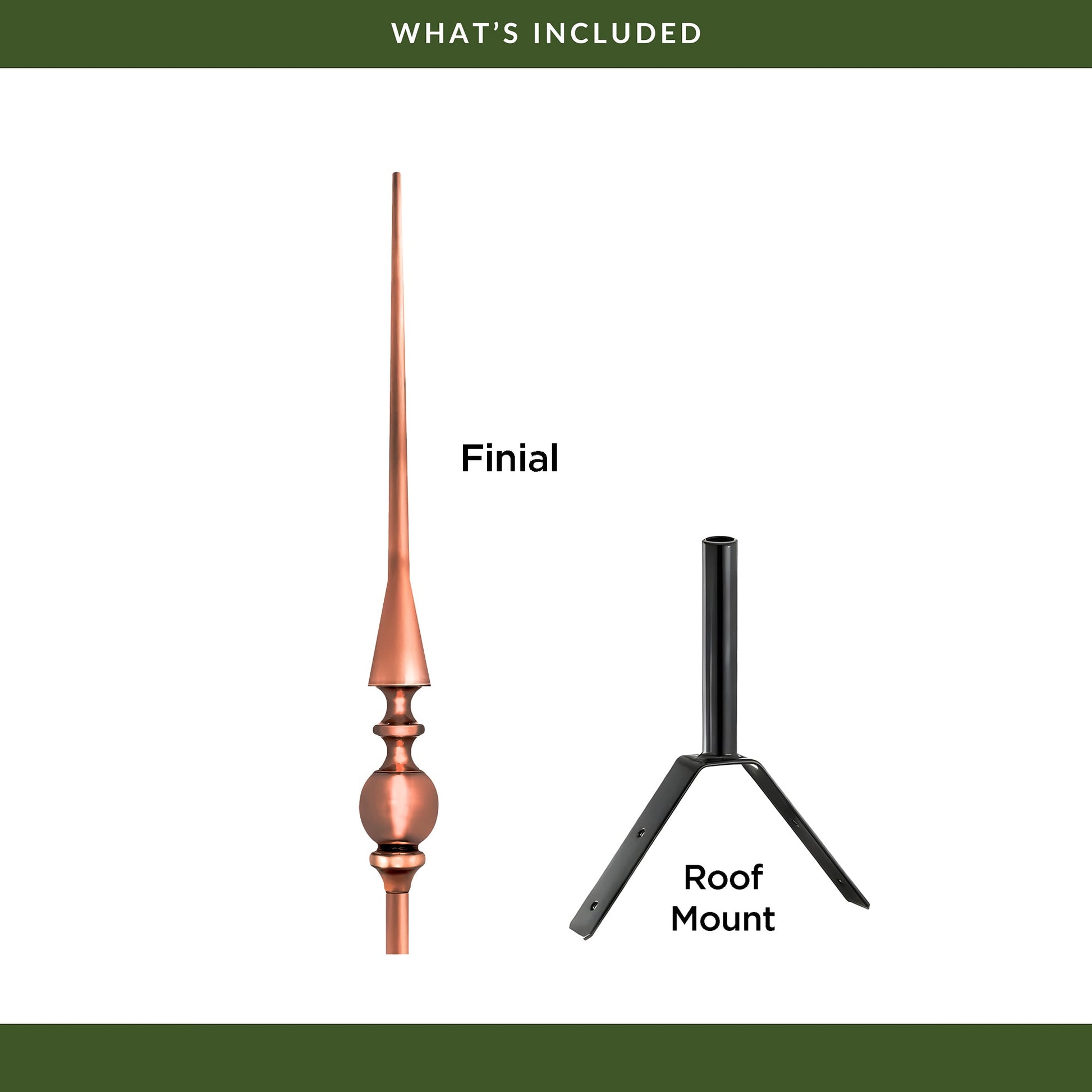 28" Aragon Rooftop Finial - Good Directions