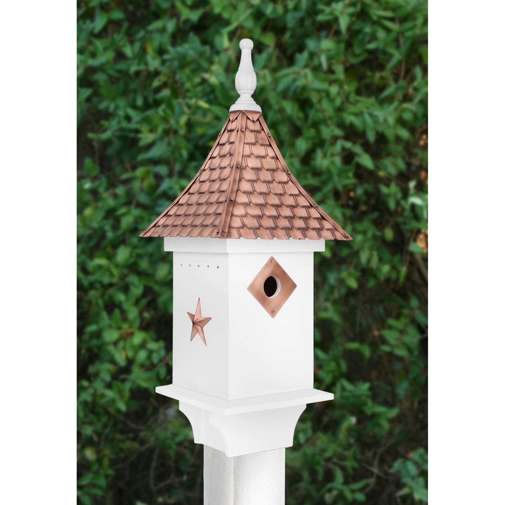 Villa Bird House “ White with Roof - Good Directions