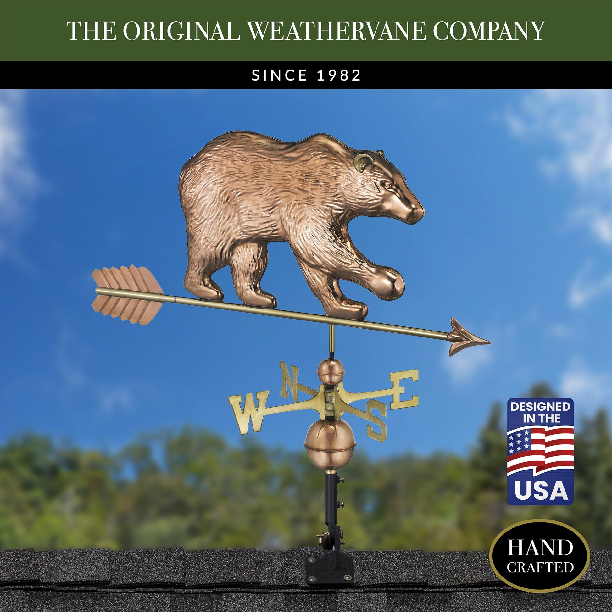 Bear Weathervane with Arrow - Good Directions
