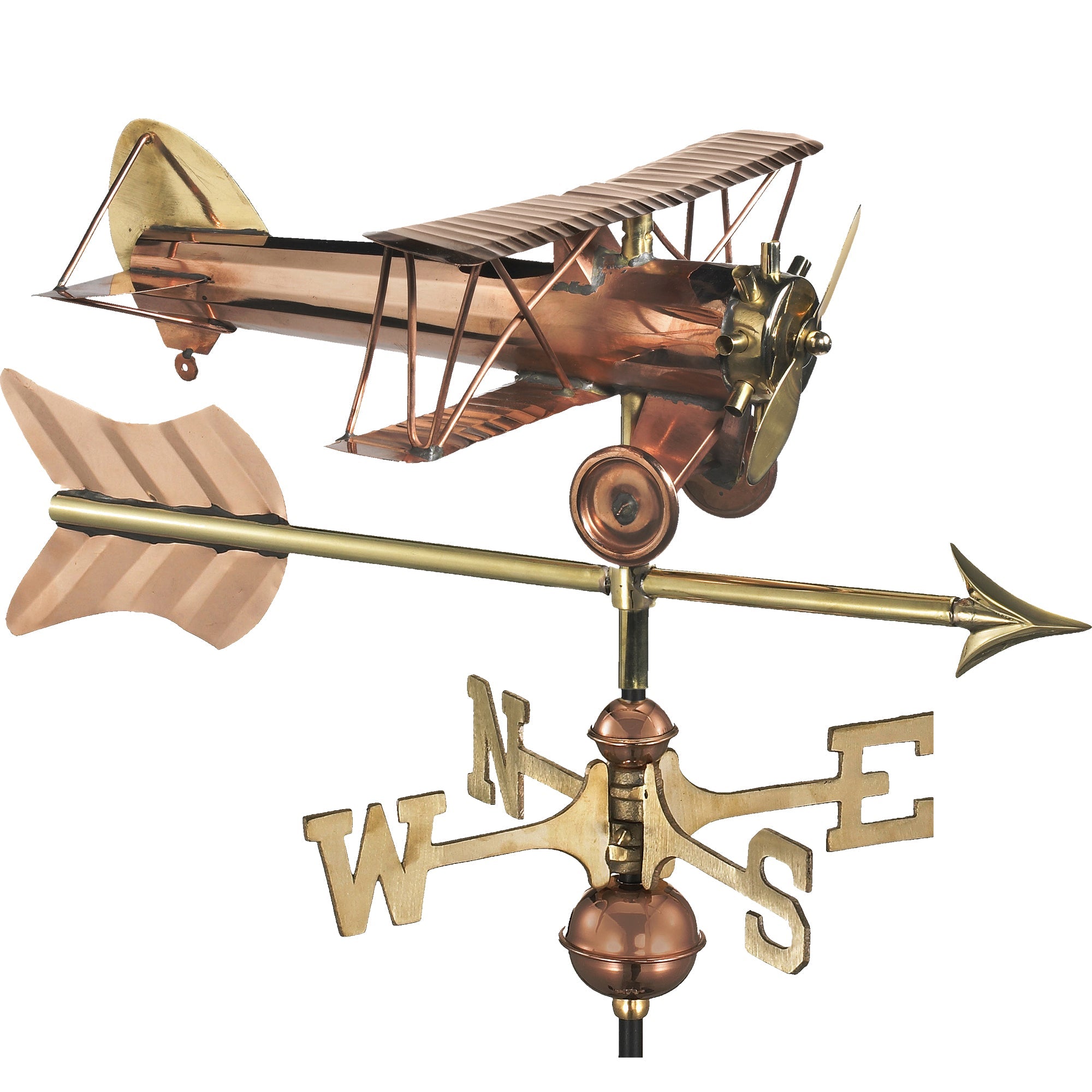 Biplane with Arrow Garden Weathervane - Good Directions