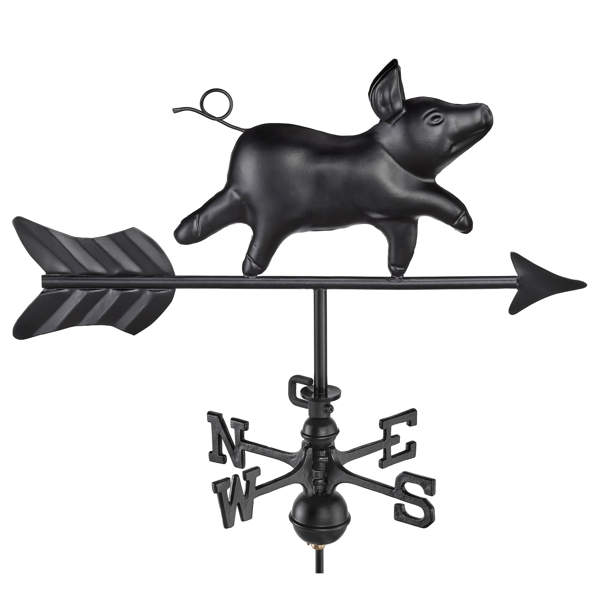 Black Aluminum Pig Garden Weathervane - Good Directions