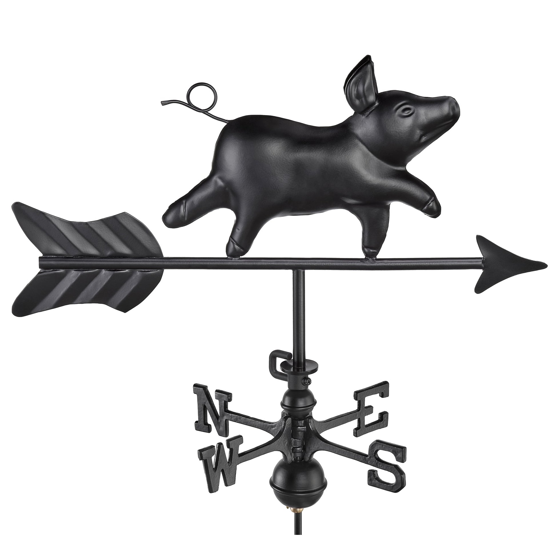 Black Aluminum Pig Garden Weathervane - Good Directions