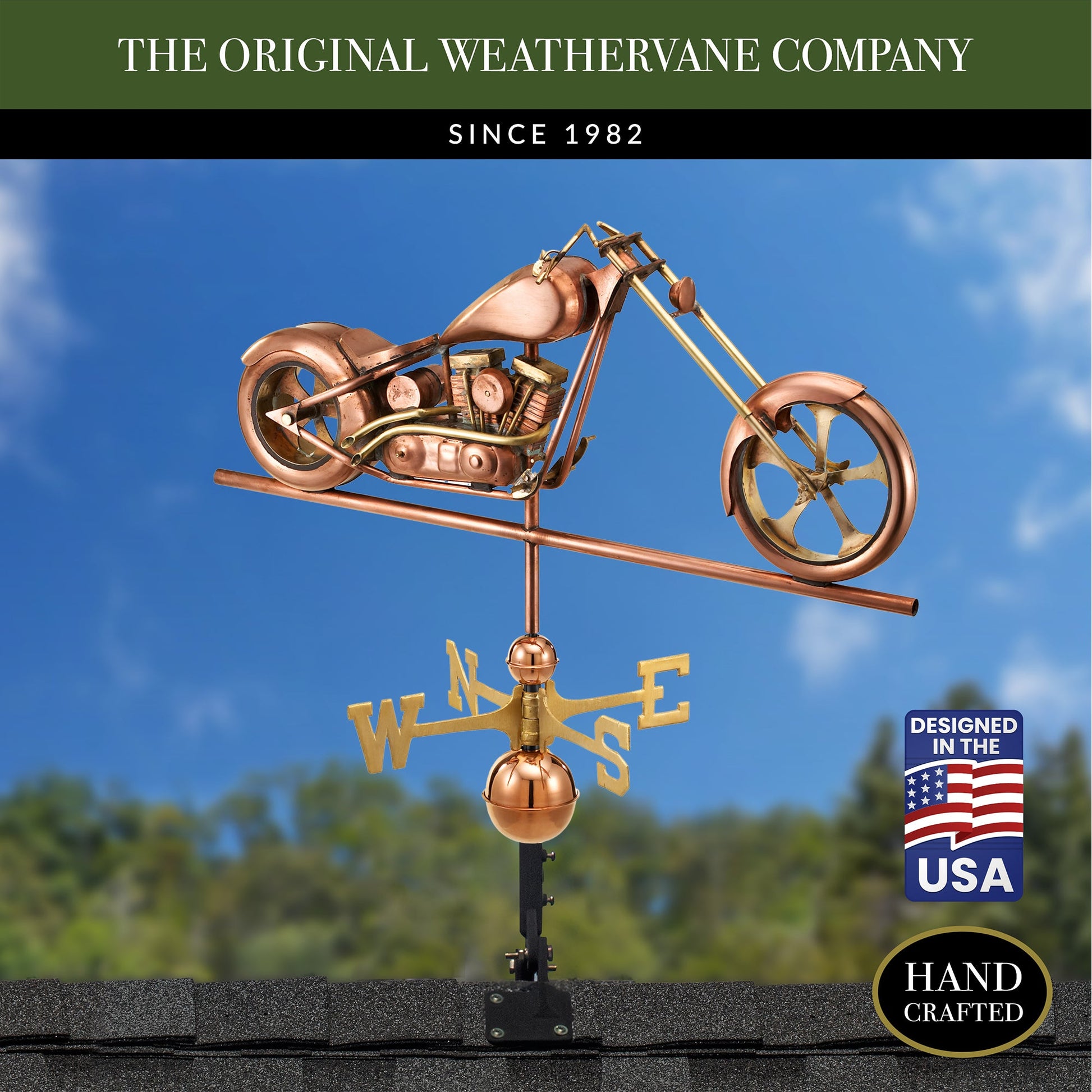 Chopper Motorcycle Weathervane - Good Directions