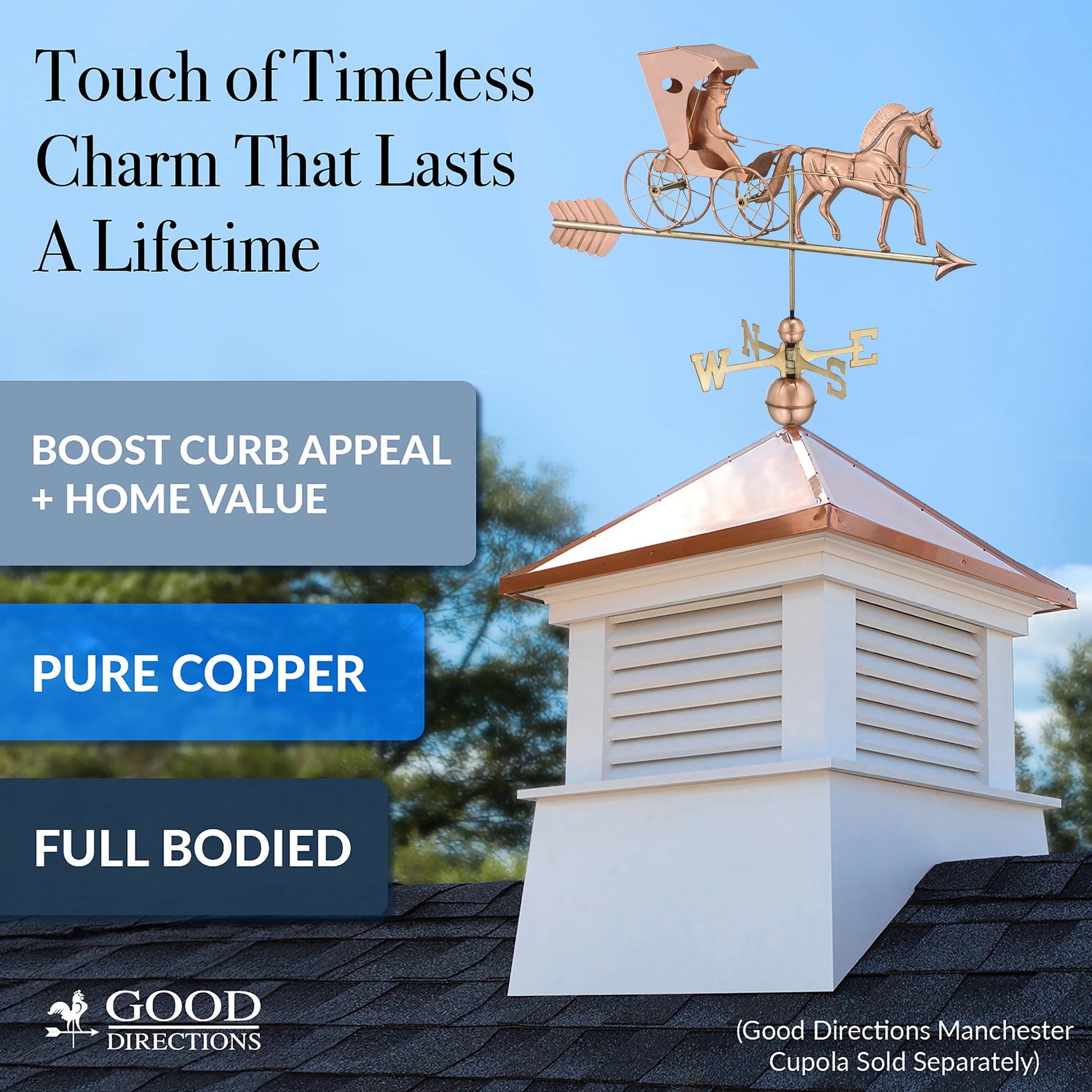 Country Doctor Weathervane with Arrow - Good Directions