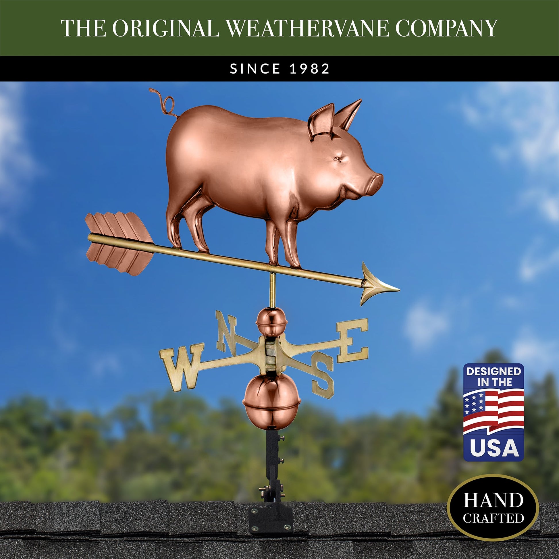 Country Pig Weathervane - Good Directions