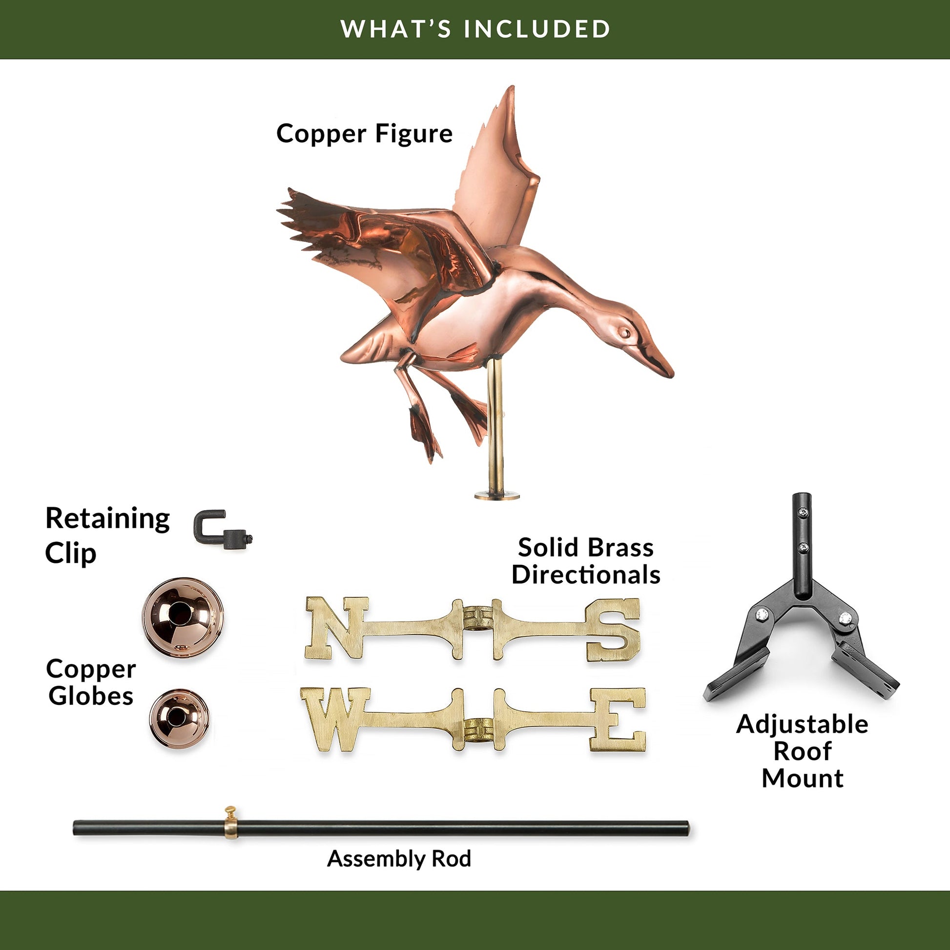 Landing Duck Cottage Weathervane - Good Directions