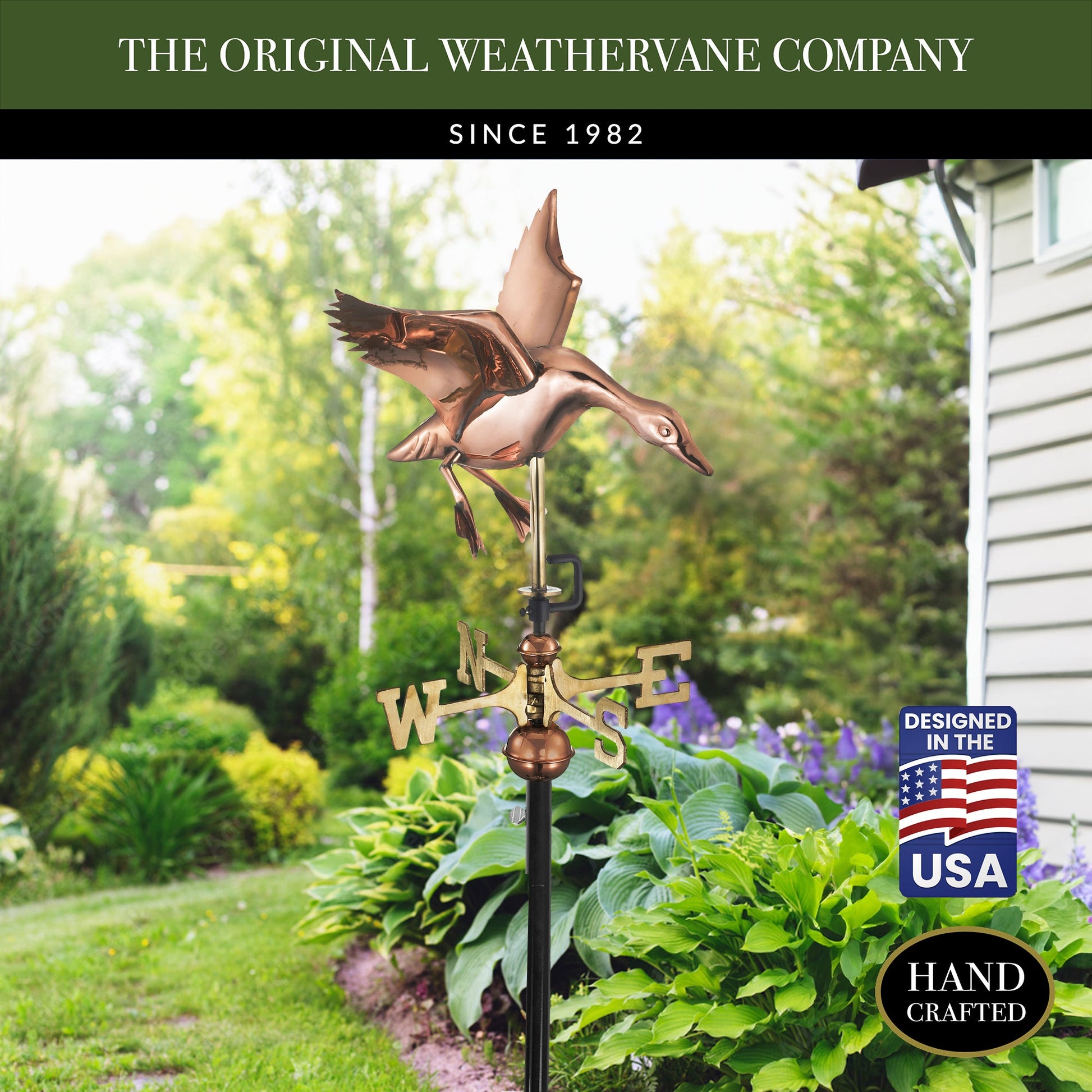 Landing Duck Garden Weathervane - Good Directions