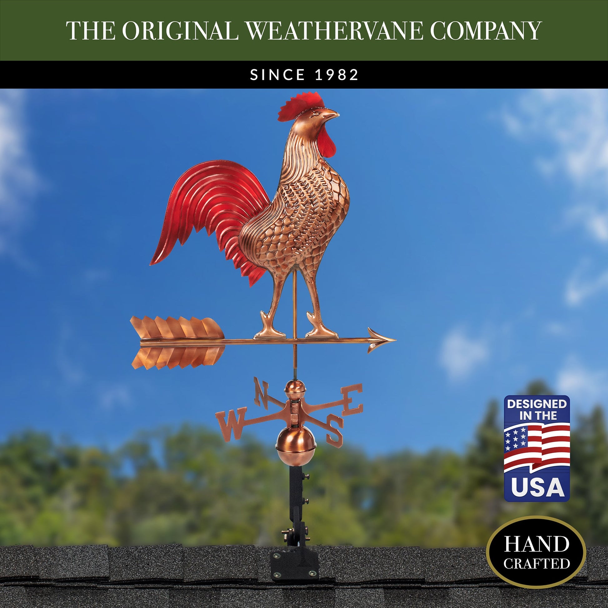 Large Rooster Weathervane - Good Directions