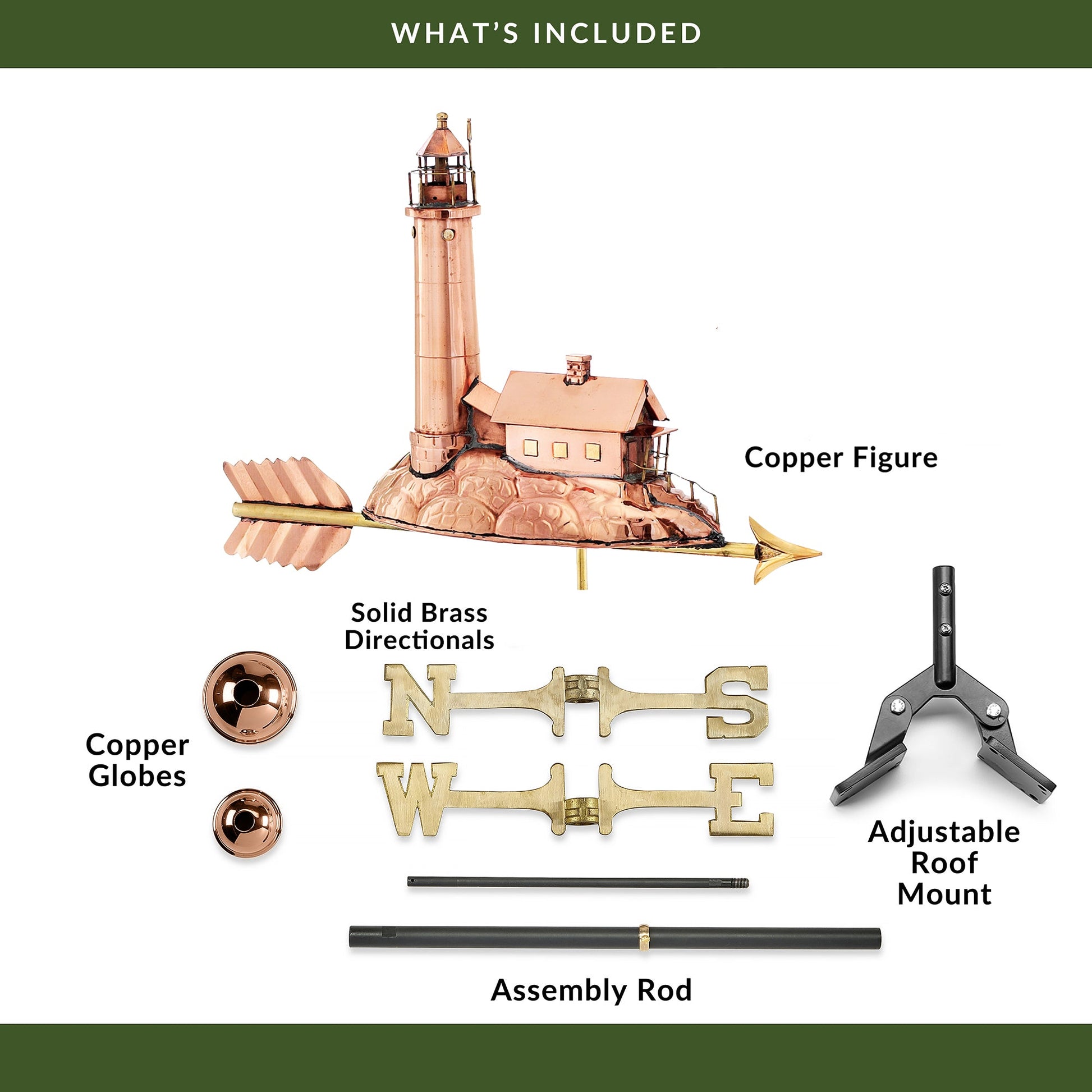 Lighthouse Weathervane - Pure Copper by Good Directions - Good Directions
