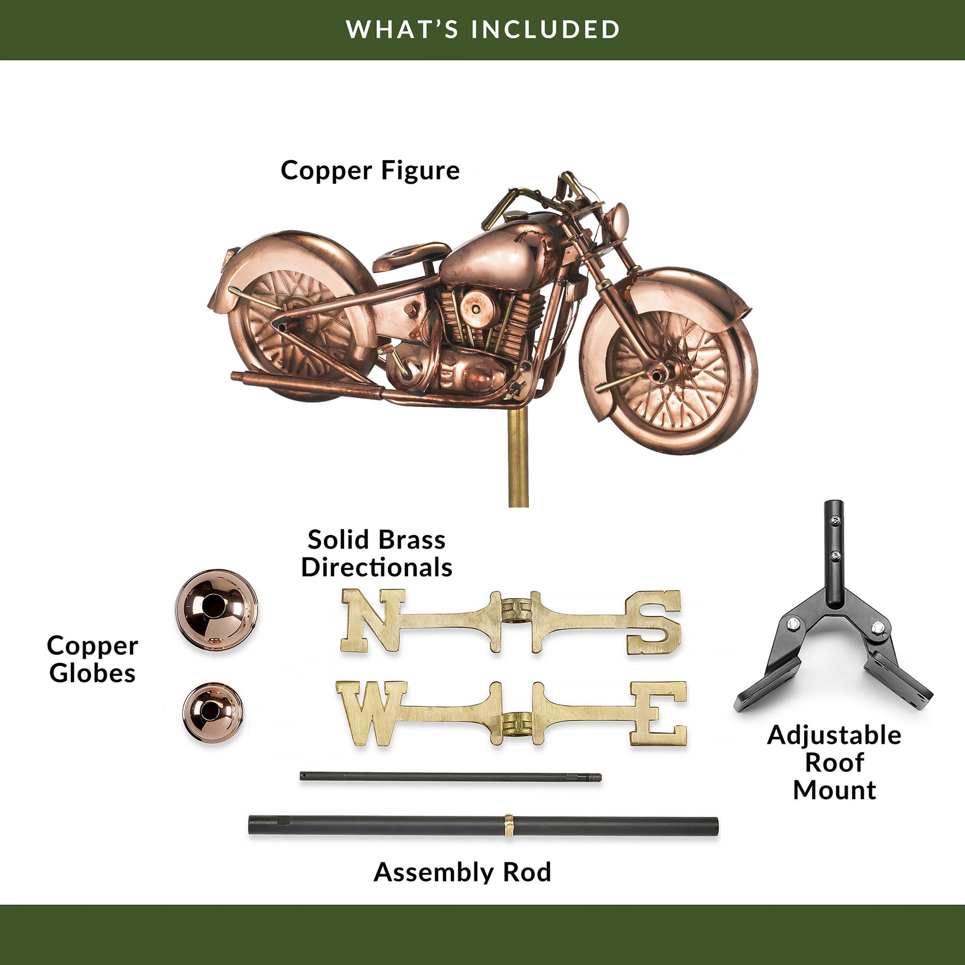 Motorcycle Cottage Weathervane - Good Directions