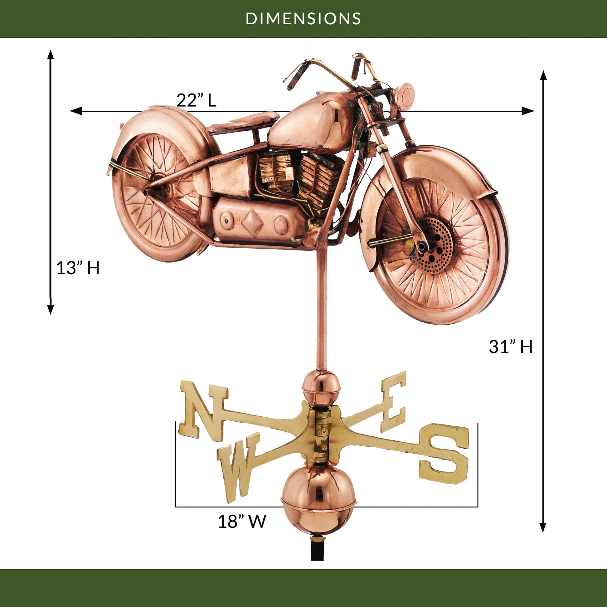 Motorcycle Weathervane - Good Directions