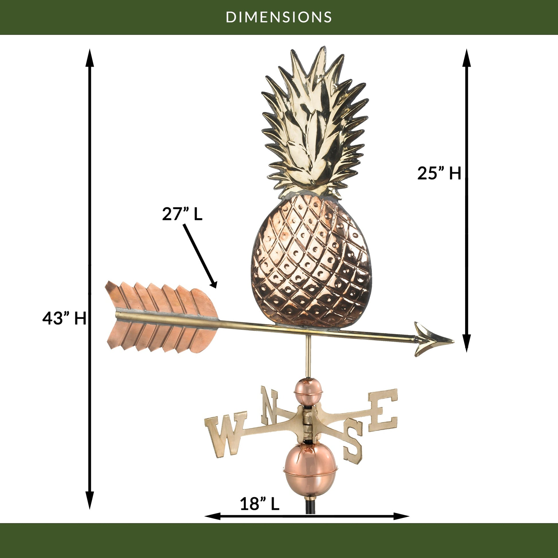 Pineapple Weathervane - Good Directions