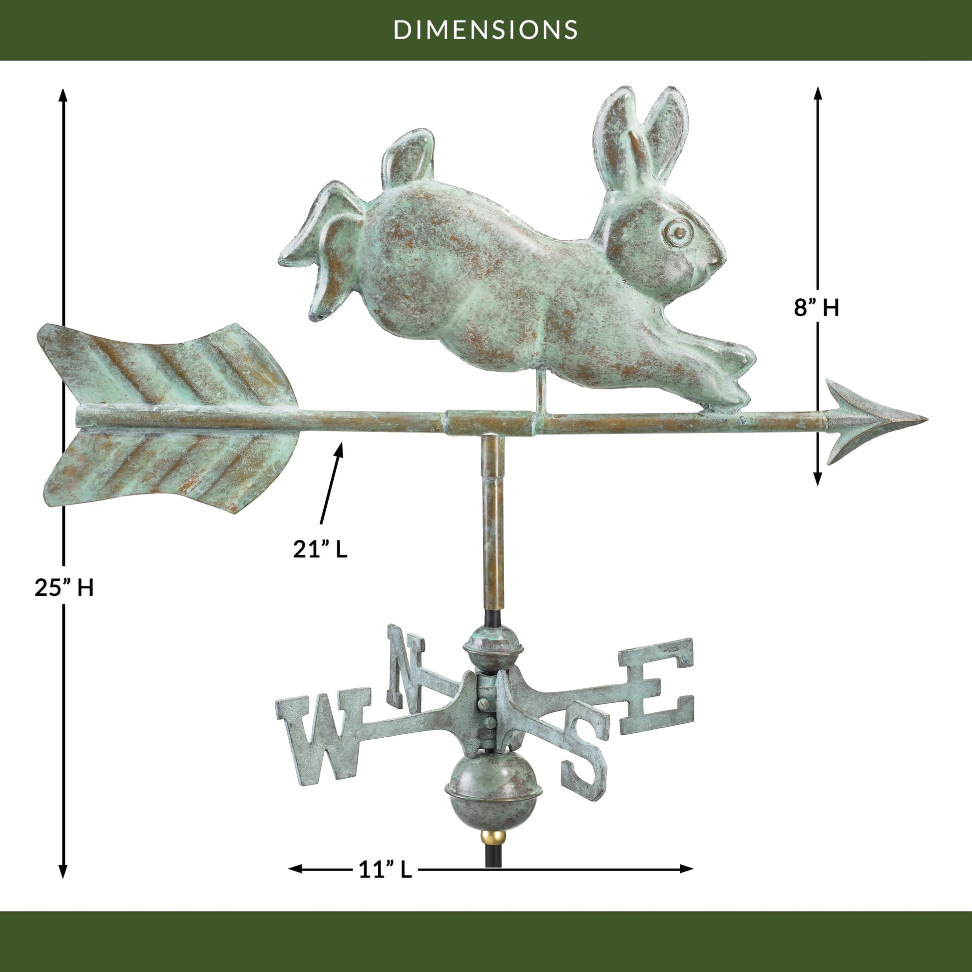 Rabbit Cottage Weathervane - Good Directions