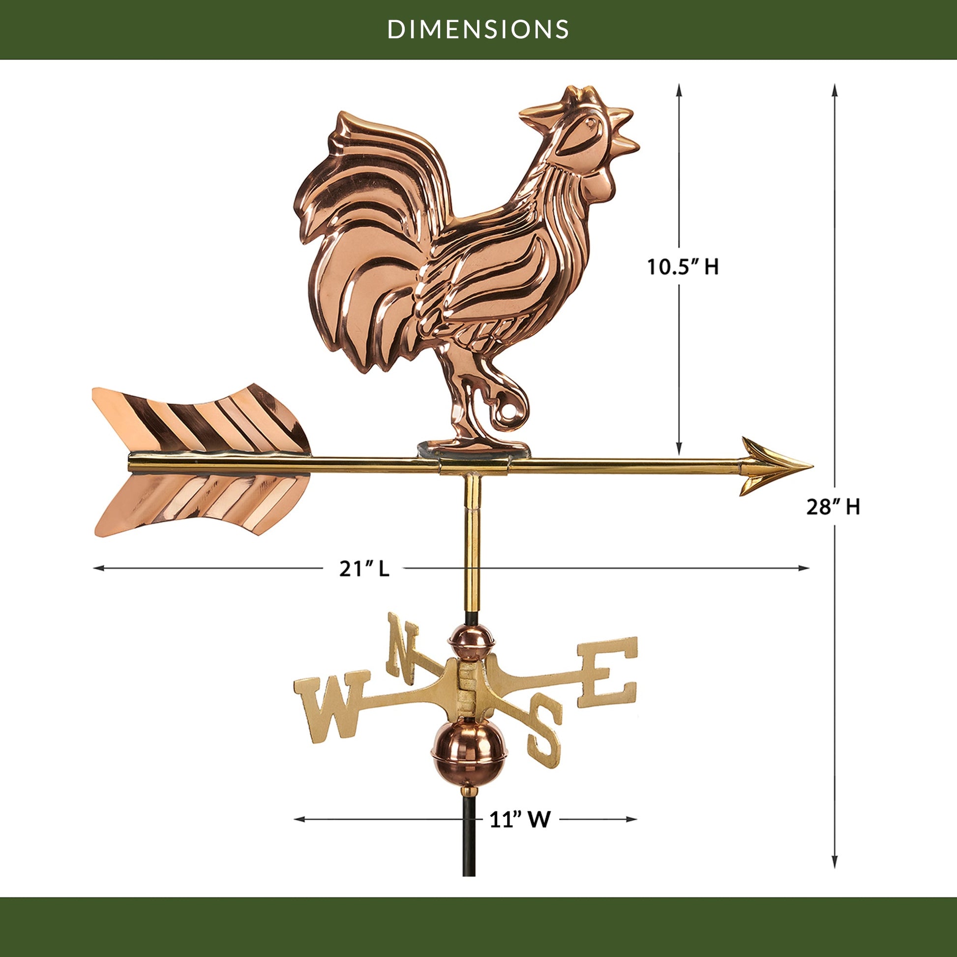 Rooster Cottage Weathervane - Good Directions