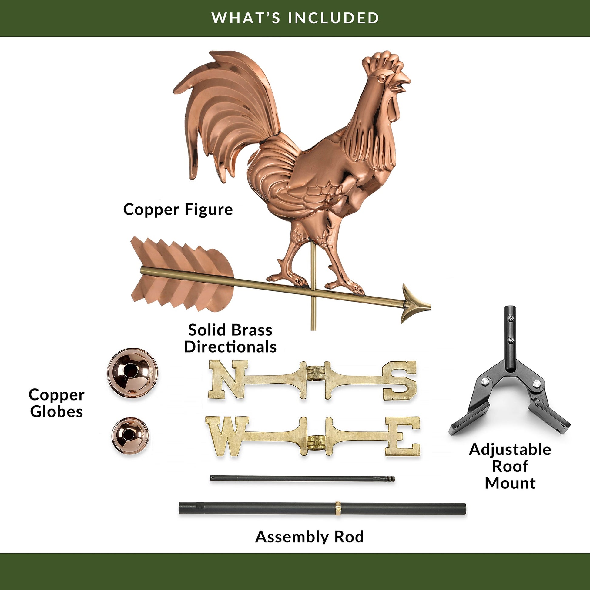 Smithsonian Rooster Weathervane - Good Directions