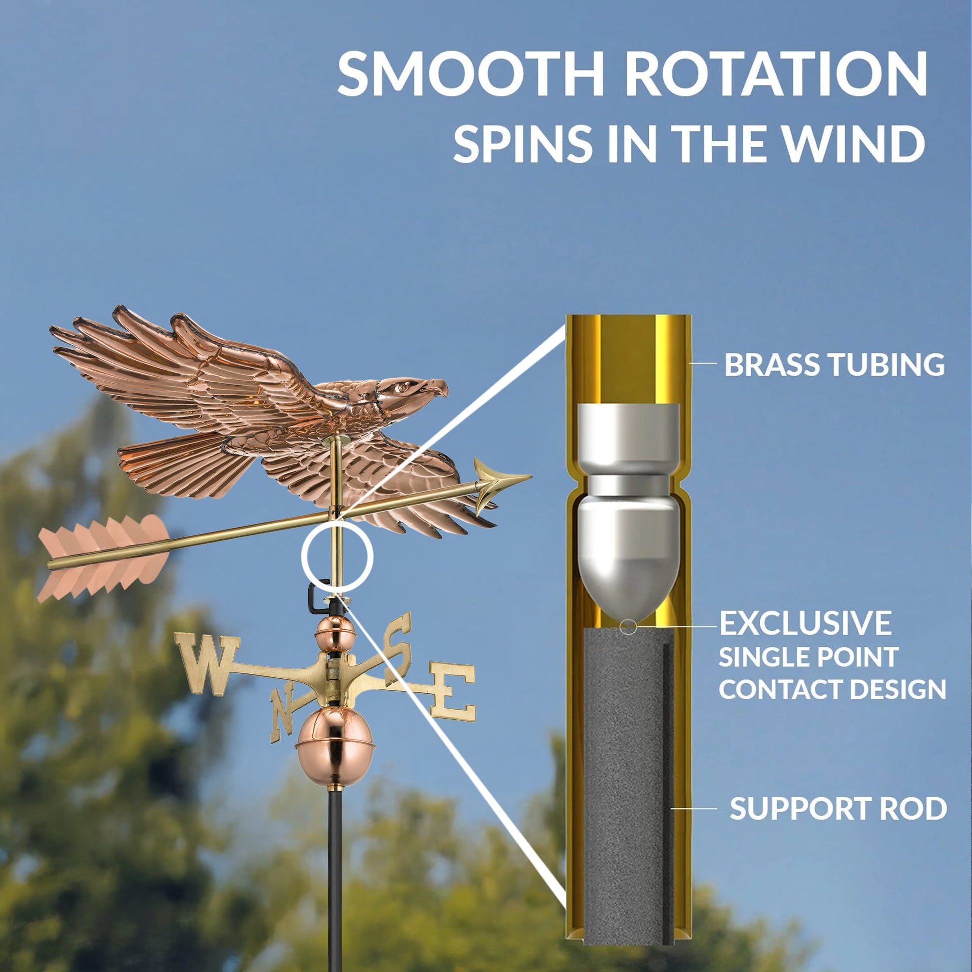 Soaring Hawk Weathervane - Good Directions