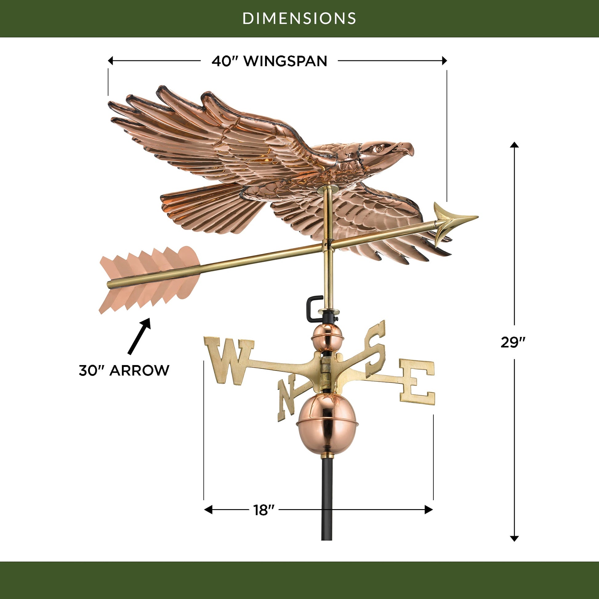 Soaring Hawk Weathervane - Good Directions