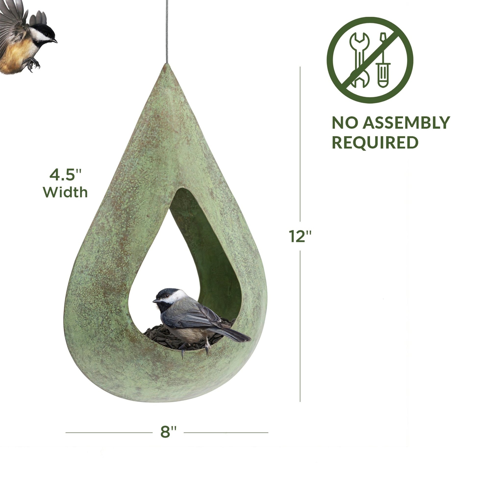 Verde Rain Drop Fly - Thru Copper Bird Feeder - Good Directions
