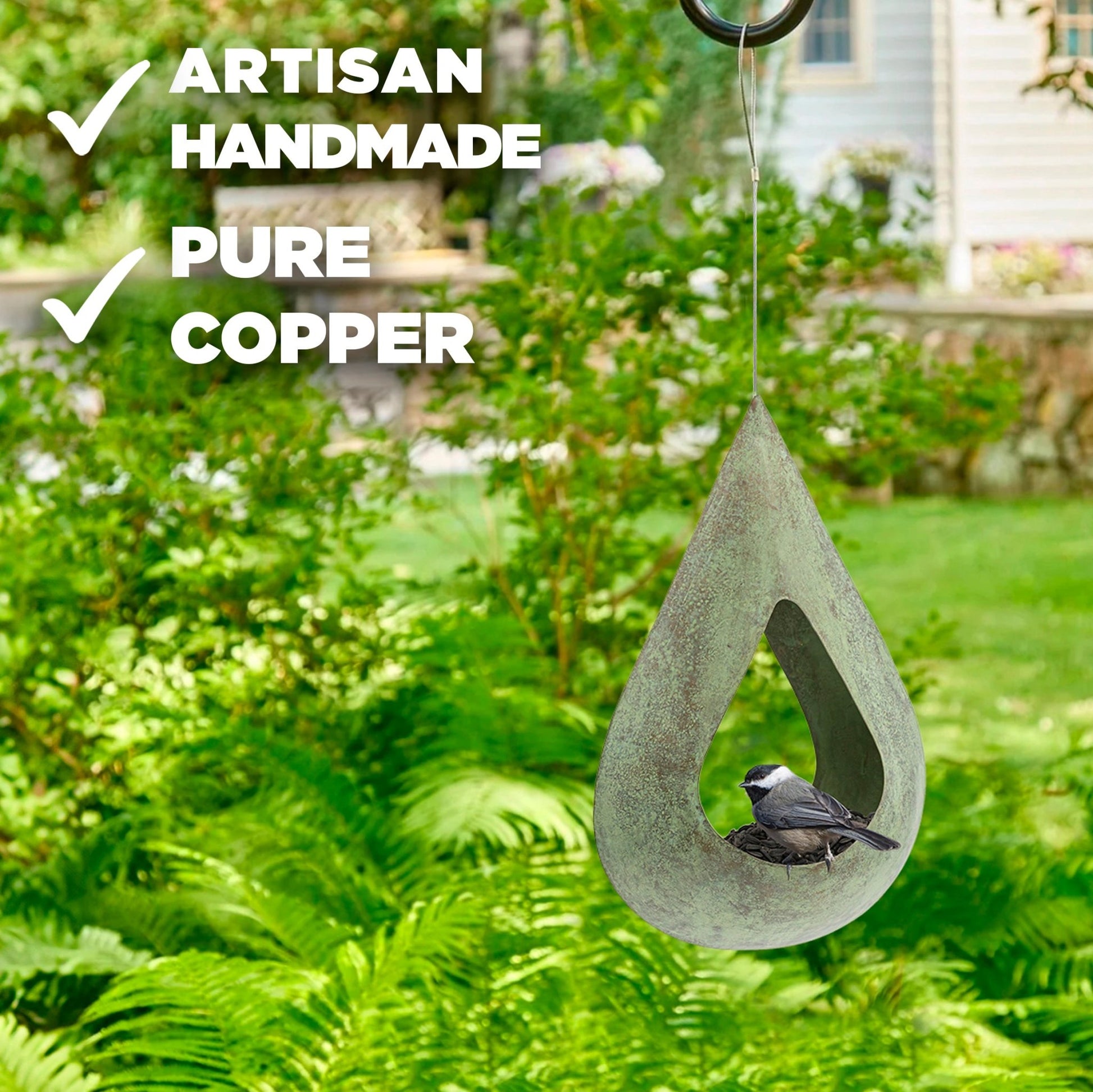 Verde Rain Drop Fly - Thru Copper Bird Feeder - Good Directions