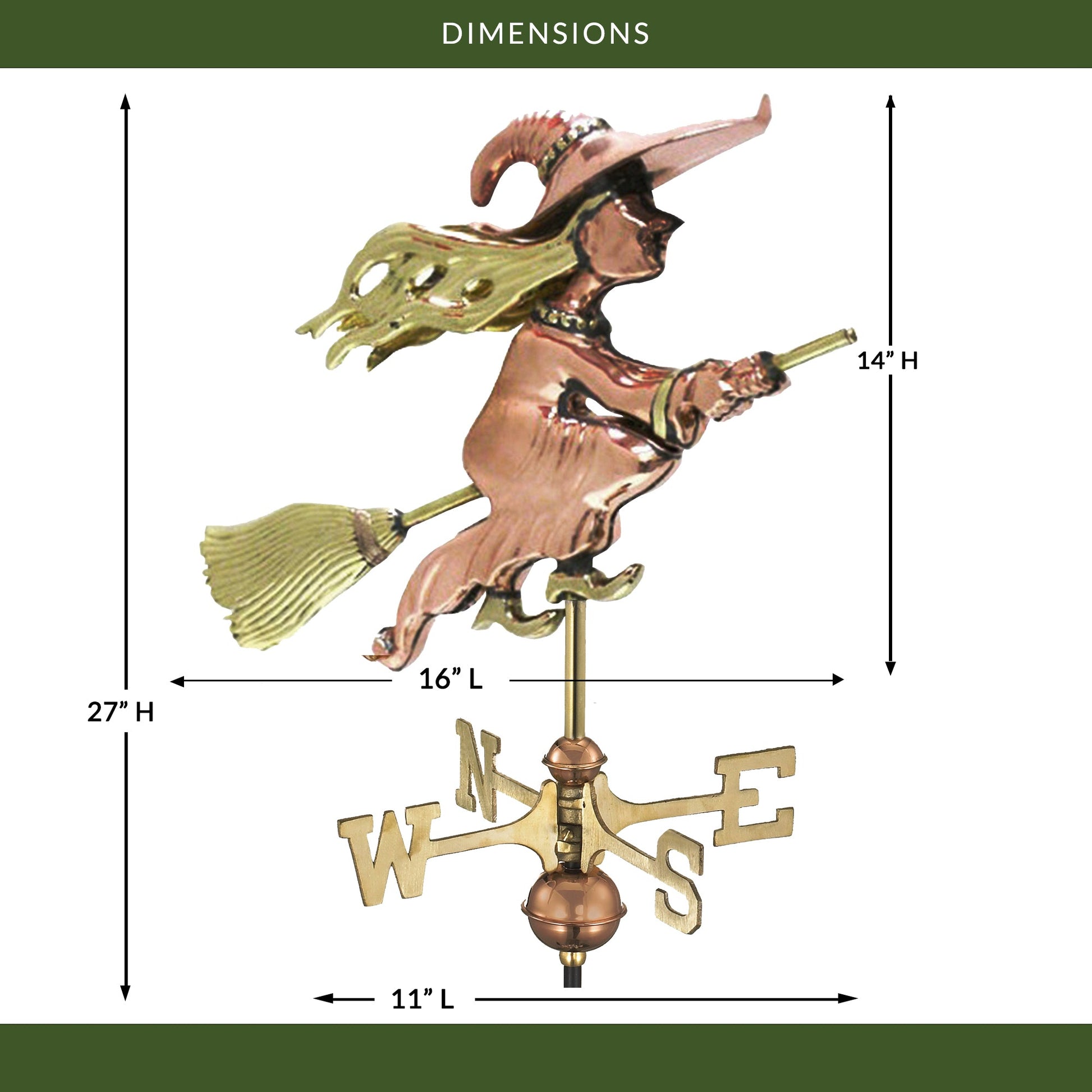 Witch Cottage Weathervane - Good Directions