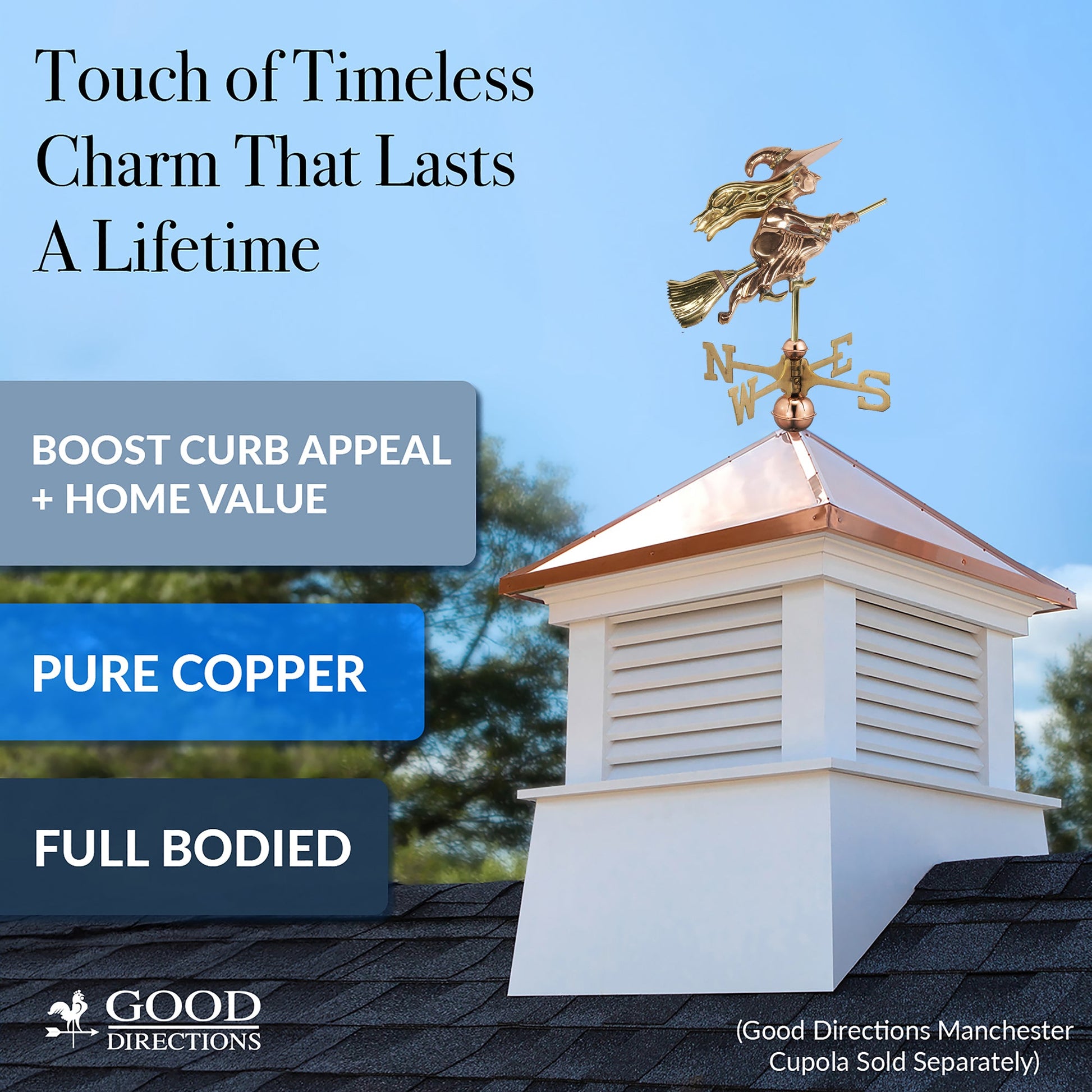 Witch Cottage Weathervane - Good Directions