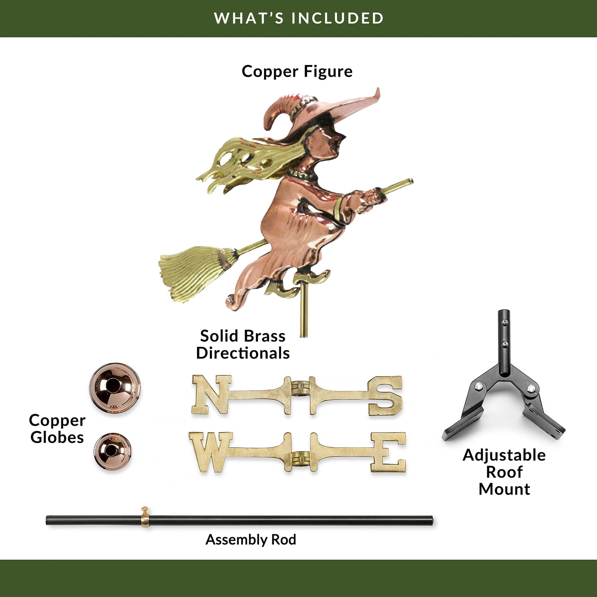 Witch Cottage Weathervane - Good Directions