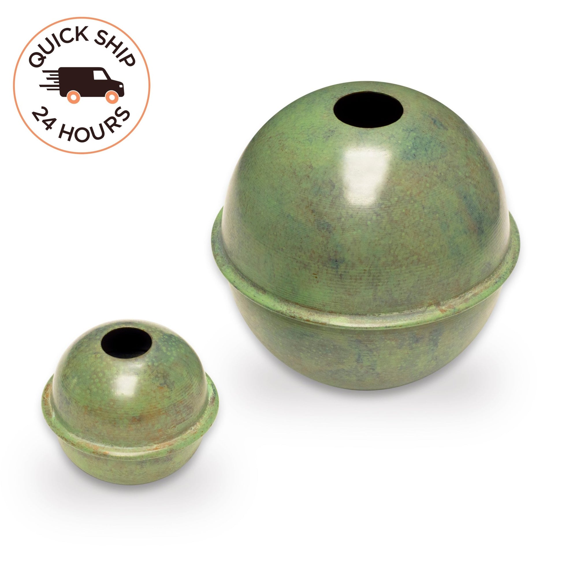 Copper Extra-Large Weathervane 4" & 6" Spacer Ball Set - Good Directions