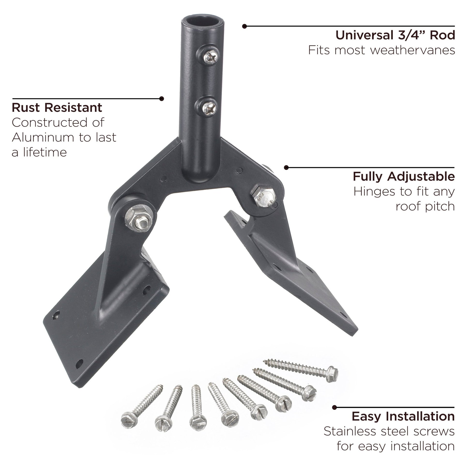 Adjustable Weathervane Roof Mount - Good Directions