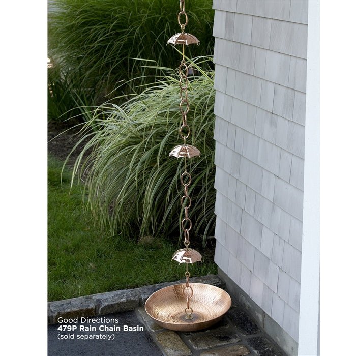 Umbrella Rain Chain - 8.5 ft., with 4 Extra Large Figures - Good Directions
