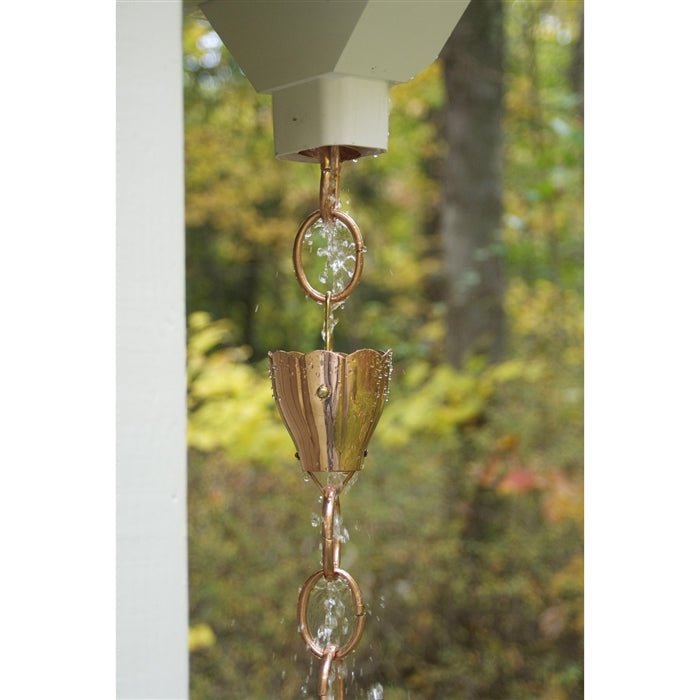 Crocus Rain Chain - 8.5 ft.,with 9 Large Cups - Good Directions