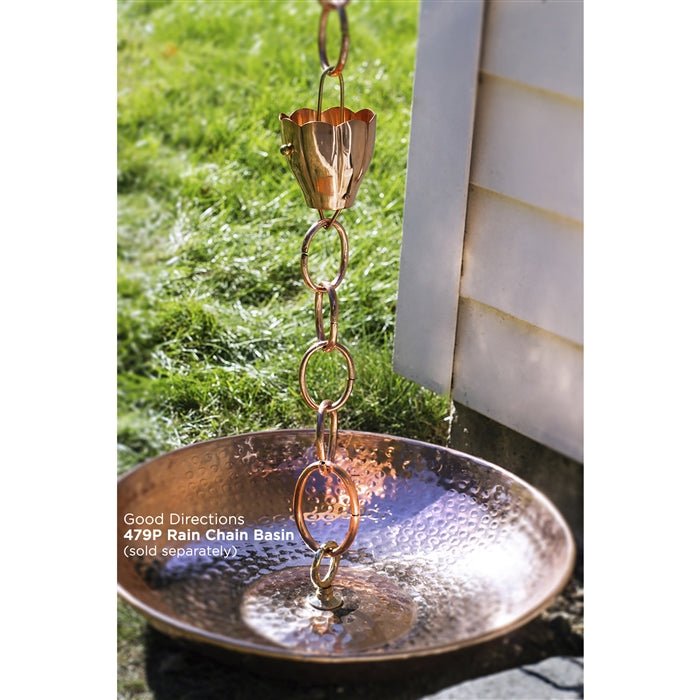 Crocus Rain Chain - 8.5 ft.,with 9 Large Cups - Good Directions