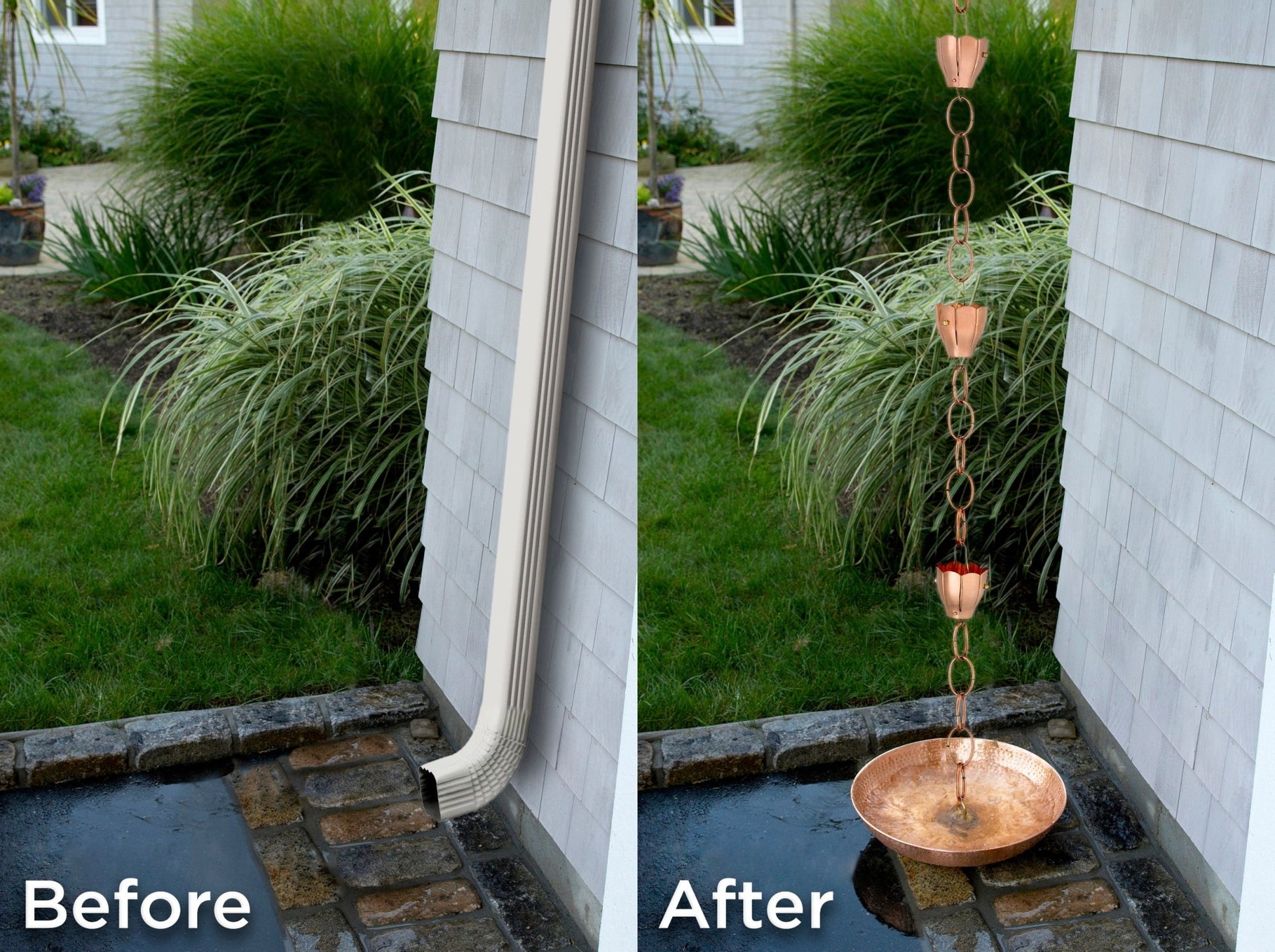 Crocus Rain Chain - 8.5 ft.,with 9 Large Cups - Good Directions