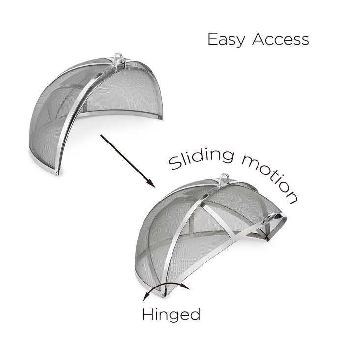 25" Medium Stainless Steel Spark Screen with Lifter - Good Directions