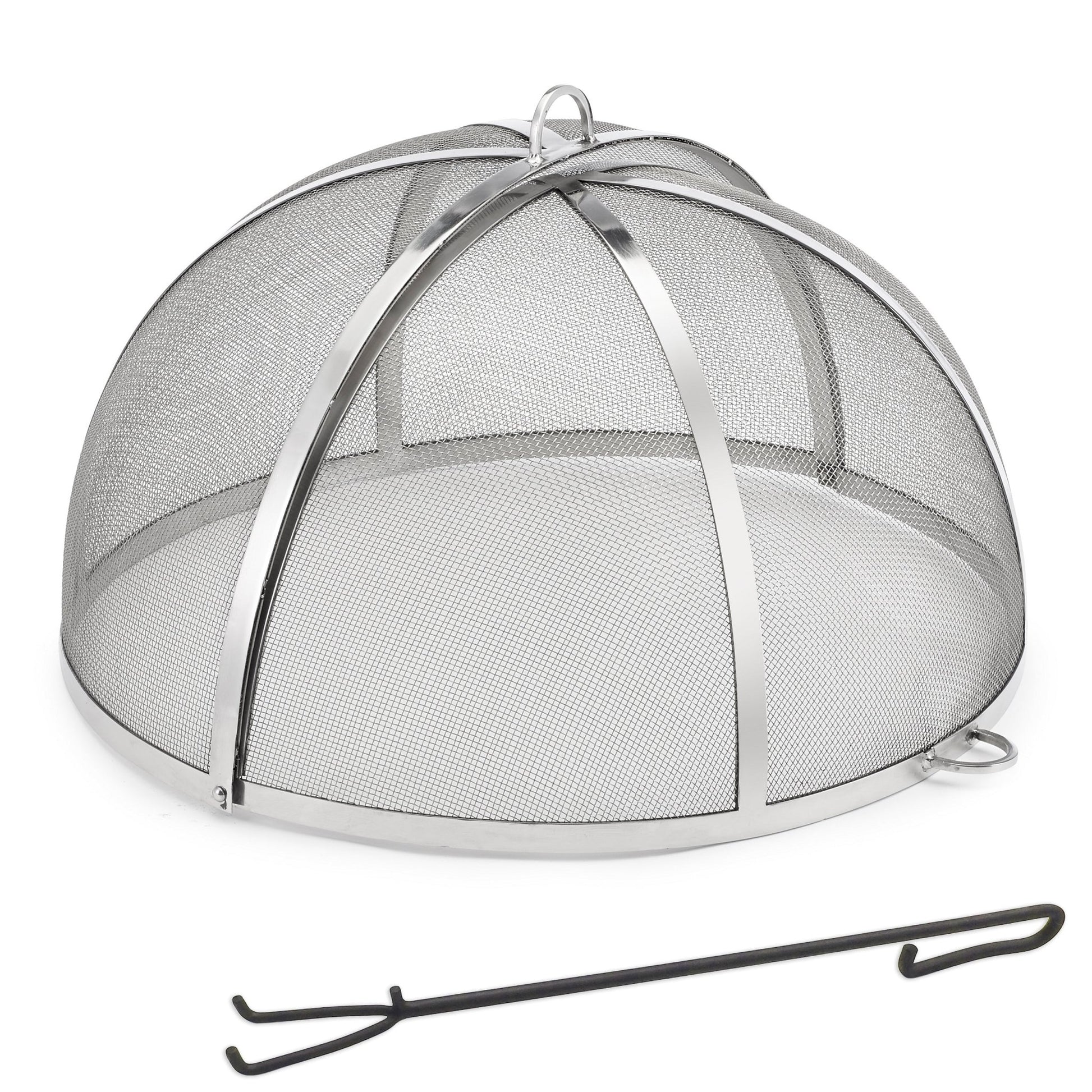 25" Medium Stainless Steel Spark Screen with Lifter - Good Directions