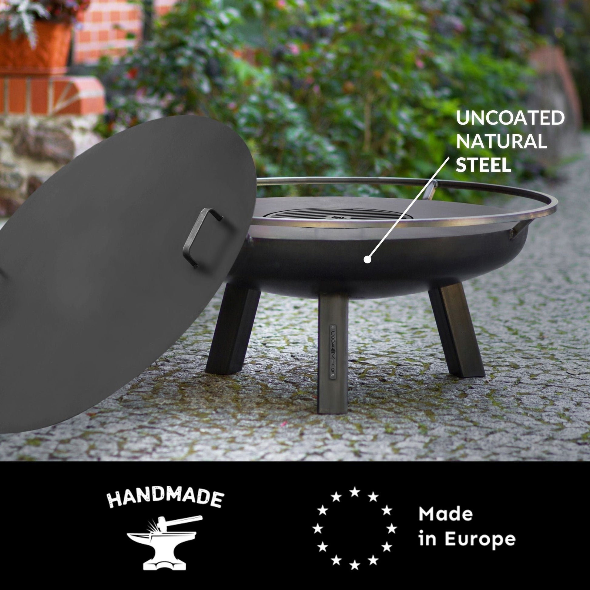 Ember 24" Fire Pit with Grill Plate and Cover Lid - Good Directions