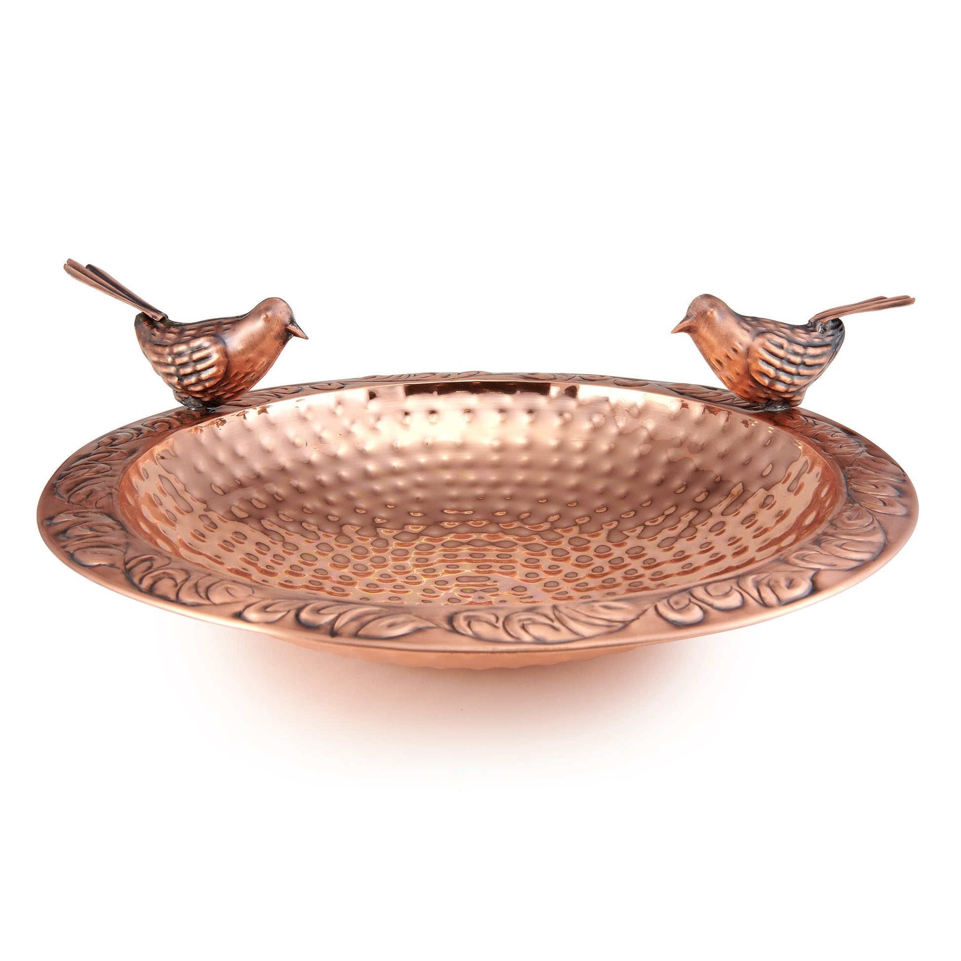 13.5“� Birdbath with Copper Birds and Decorative Garden Pole - Good Directions