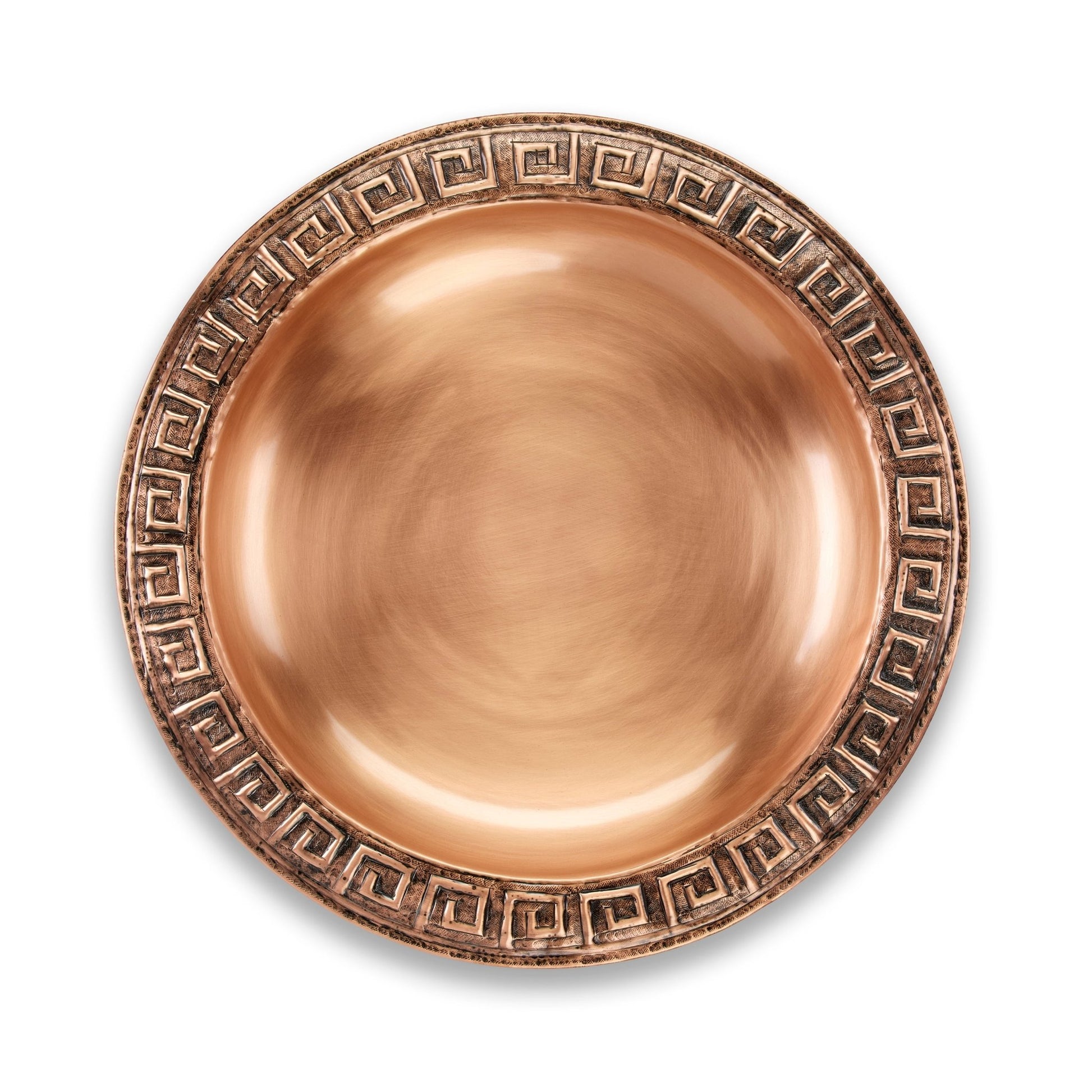 18" Greek-Inspired Copper Birdbath with Garden Pole - Good Directions