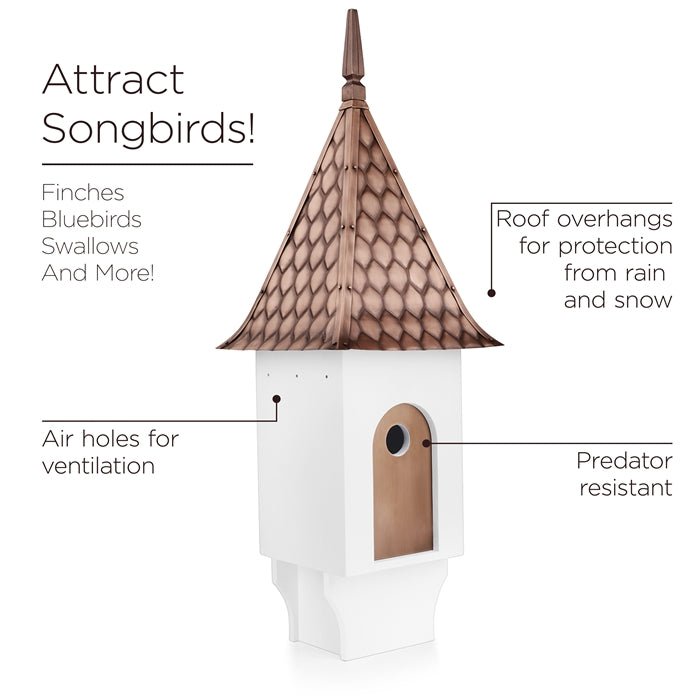 Chateau Bird House “ Diamond Pattern Roof - Good Directions