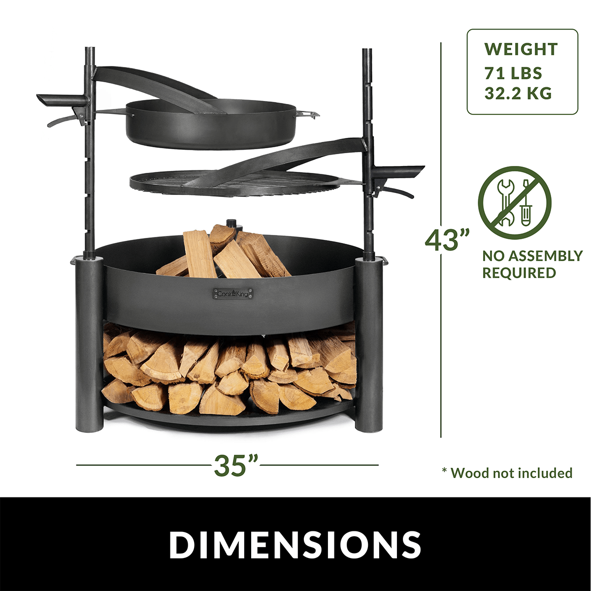 Grand Hearth 32" Grill and Frying Pan Set - Good Directions