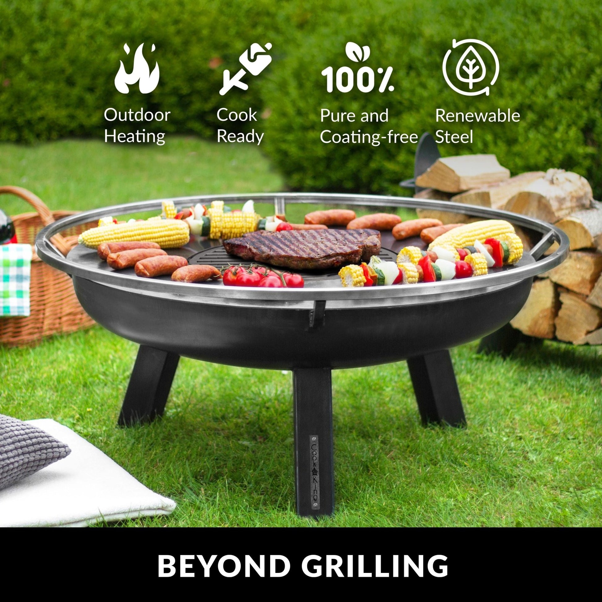 Ember 24" Fire Pit with Grill Plate - Good Directions