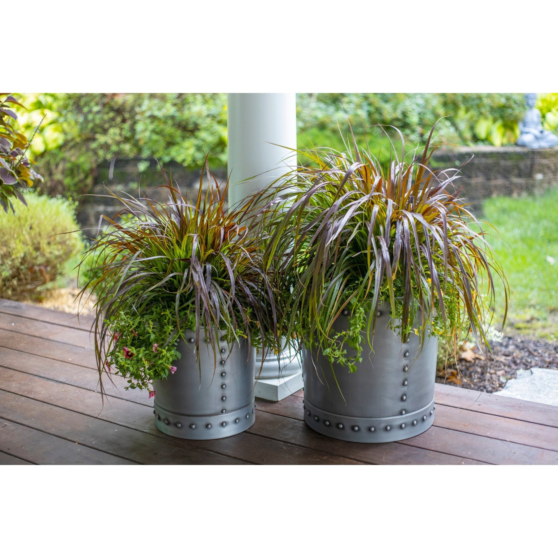Large Riveted Zinc Planter Set of 2 - Good Directions