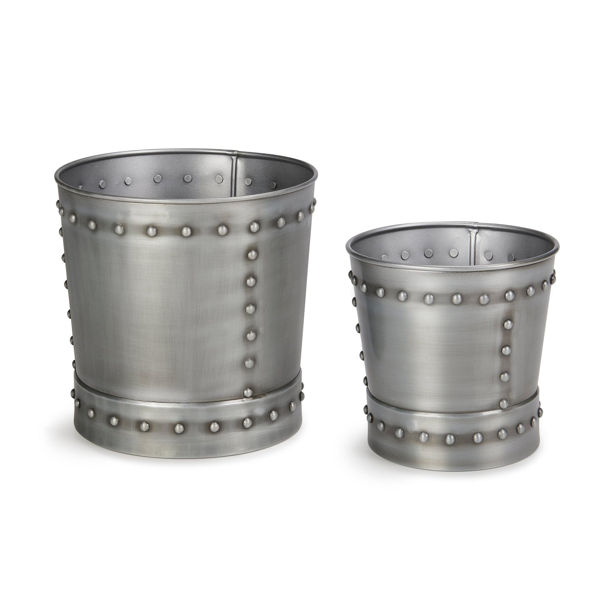 Medium Riveted Zinc Planter Set of 2 - Good Directions